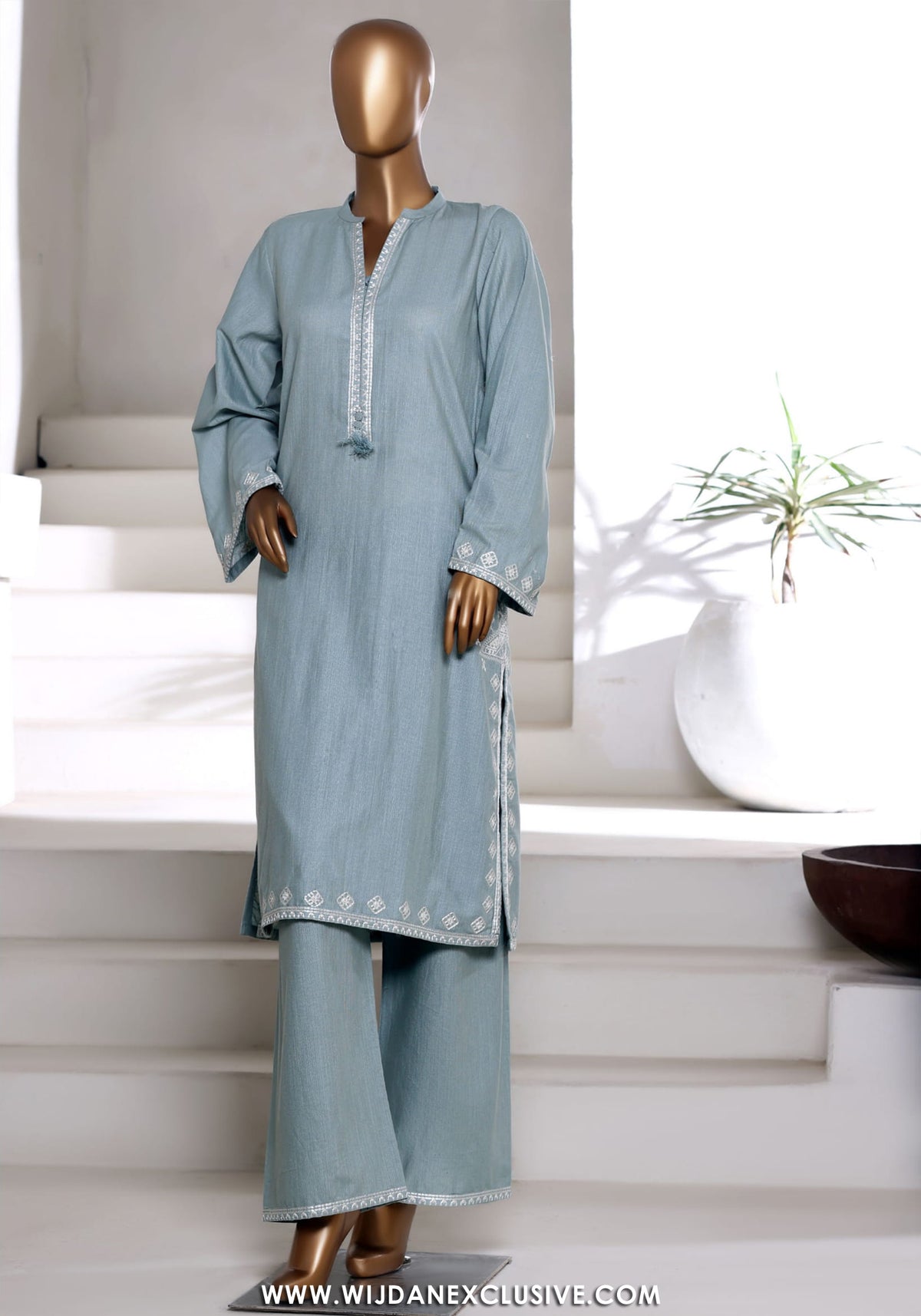 Sadabahar Vybe Stitched 2PC Co-Ords Winter Collection - 2025 (LIGHT BLUE)