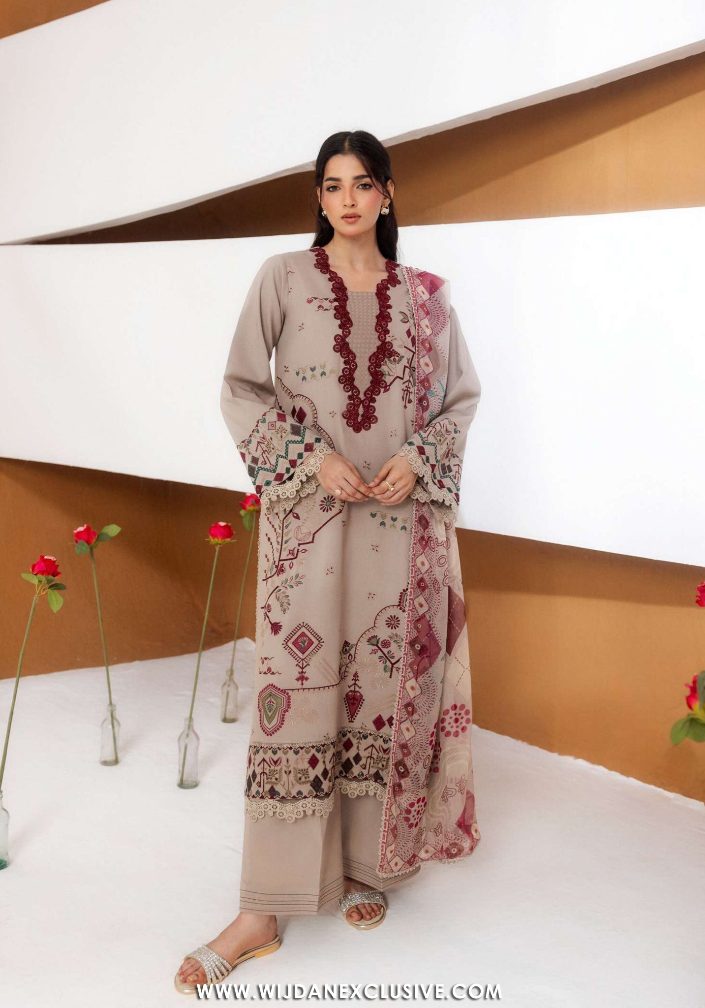 Zync by Florent | Unstitched Intermix Embroidered Viscose Collection'26 (D-05)