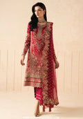 Syleena by Gulaal | Unstitched Embroidered Raw Silk Formal Collection'26 (RUBINE)