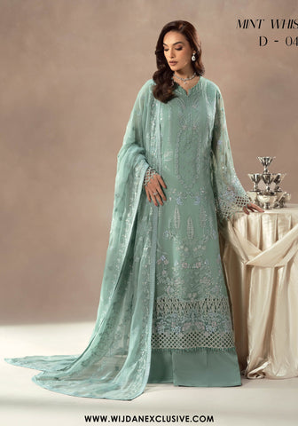 Afsanah by Lamisah | Unstitched Luxury Chiffon Formal Collection - 2025 (MINT WHISPER)