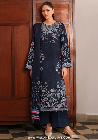 Meline by Farasha | Unstitched Premium Viscose Collection - 2025 (NIGHT OAK)