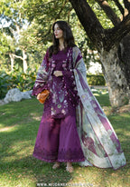 Elaf Signature Unstitched Printed Embroidered Lawn Collection - 2026 ESA-5B DARLING PLUM