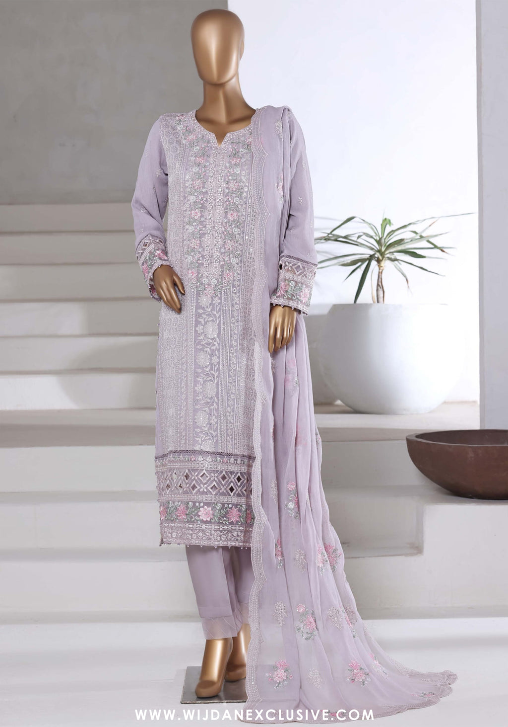 Afsanay by Sadabahar | Stitched Luxury Chiffon Vol-14 Collection - 2025 (GREY)