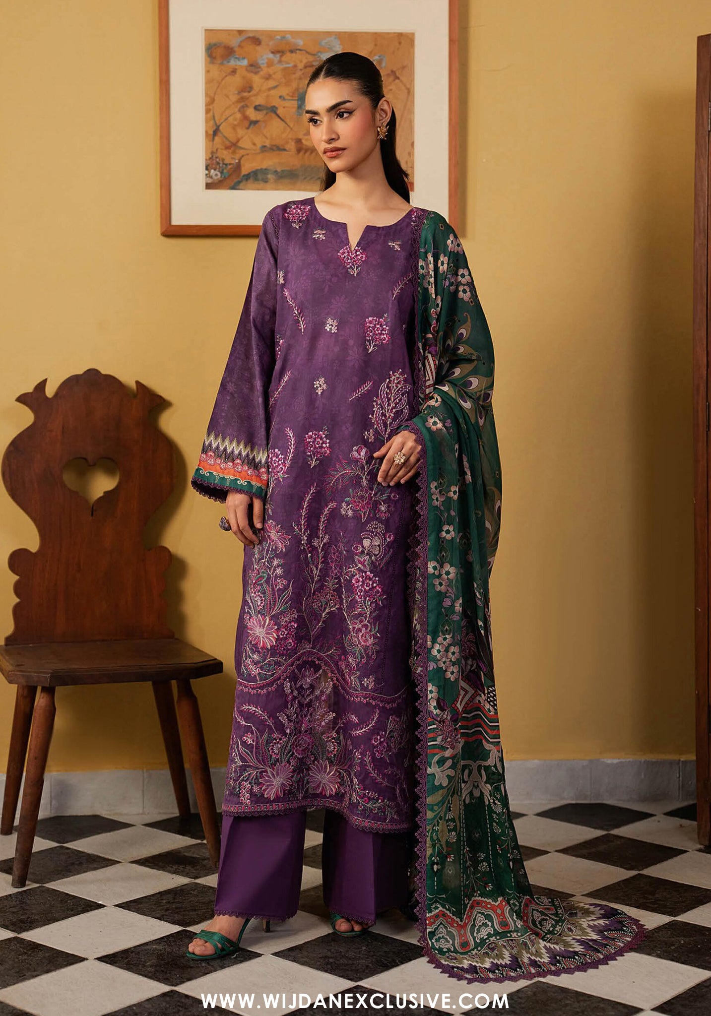 Mashaal by Ramsha | Unstitched Luxury Lawn Vol-16 Collection - 2026 (D-05)