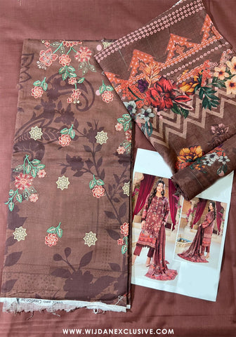 Suzaina Unstitched Printed Embroidered Lawn Collection - 2025 by Wijdan ART-04