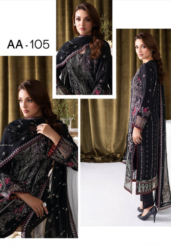 Aangan Luxury Raw Silk Collection'24 Vol-01 by Ramsha AA-105