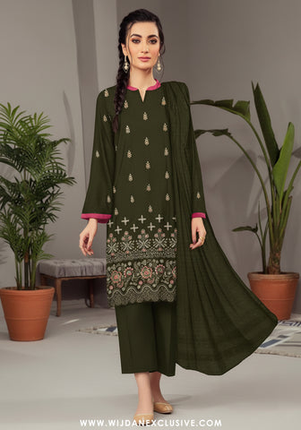 Anam by Wijdan Unstitched Fancy Dhanak Collection - 2025 D-02