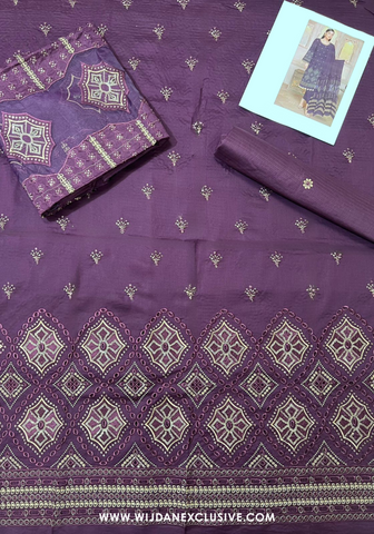 Rahat 3PC Unstitched Fancy Lawn - 2025 by Wijdan D-05