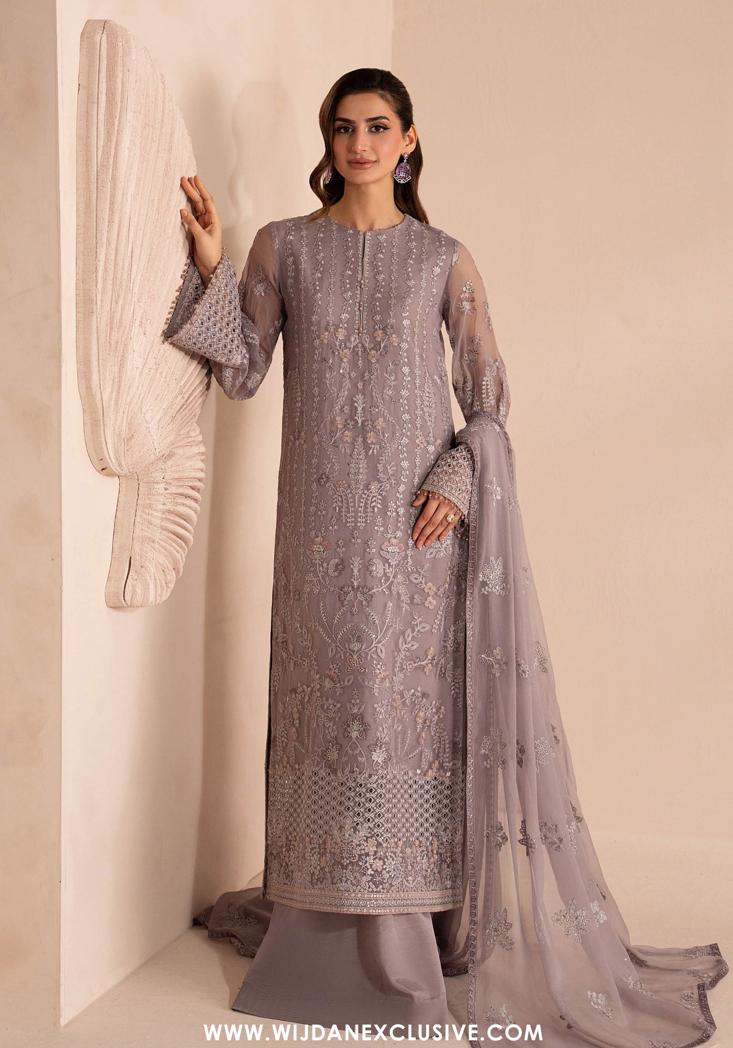 Izhar e Mohabbat by Lamisah | Unstitched Formal Chiffon Collection - 2026 (LAVENDER DREAM)
