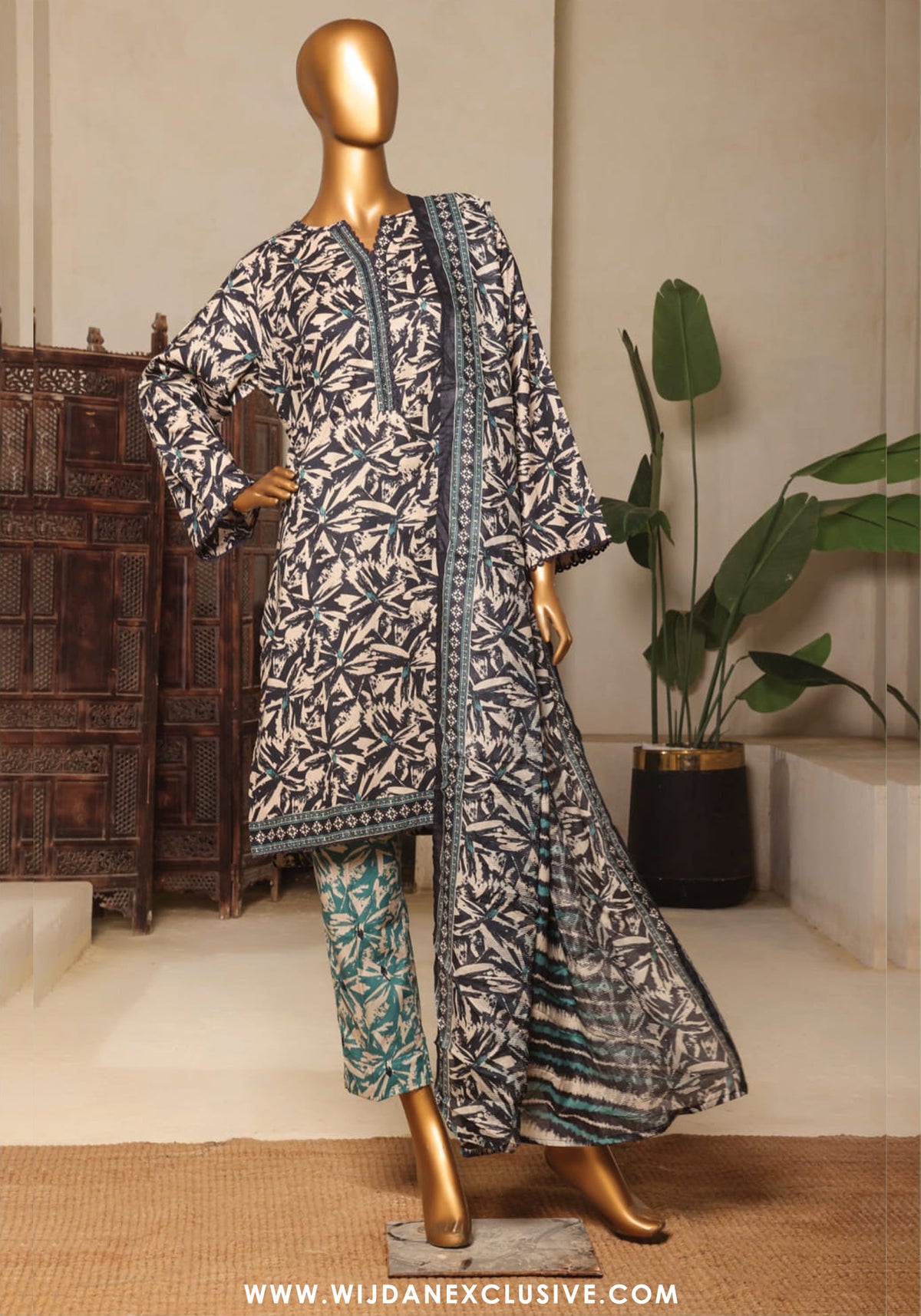 Bin Saeed Stitched Exclusive Printed 3PC Lawn Collection'25 Vol-11 D-05