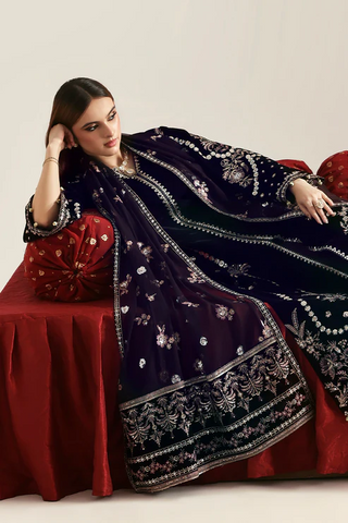 Zarposh by Emaan Adeel | Unstitched Velvet Collection - 2025 (DILNAR)