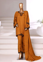 Vybe by Sadabahar | Stitched 3PC Dhanak Co-Ords Collection - 2025 (MUSTARD)