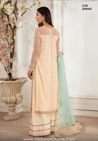Heer Un-Stitched Formals Collection'25 by Zarif Z-05 ZORAIZ