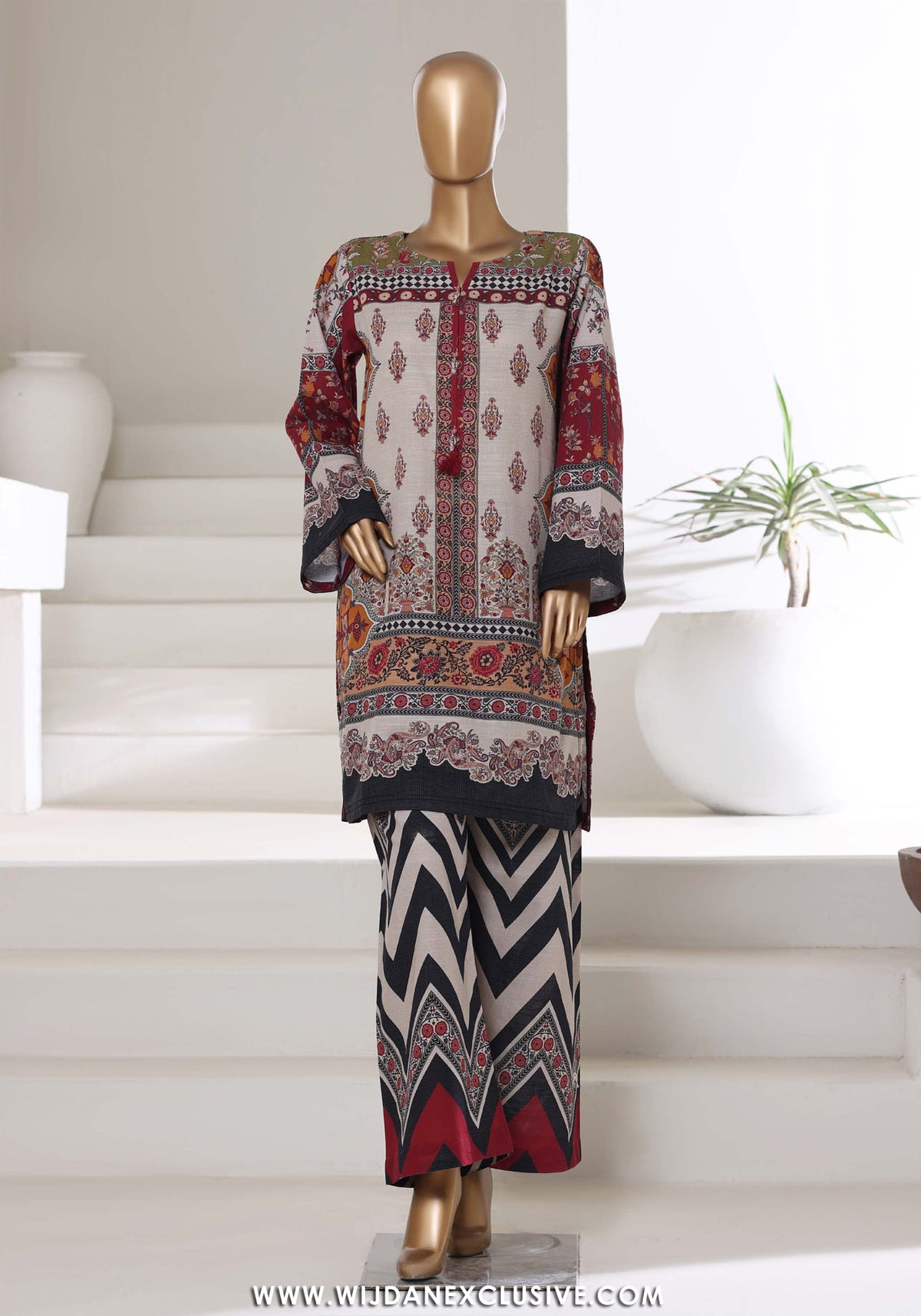 Sadabahar Printed Khaddar 2pc Co-Ord Collection - 2025 D-05
