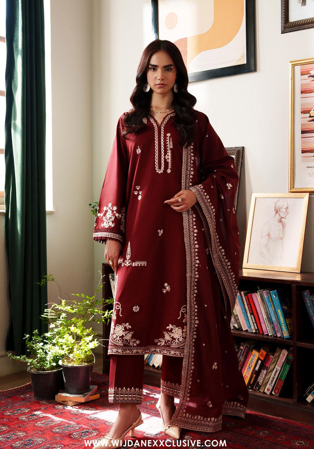 RajBari Stitched Eid Pret Exclusive Embroidered 3PC Collection - 2026 (MEHER)