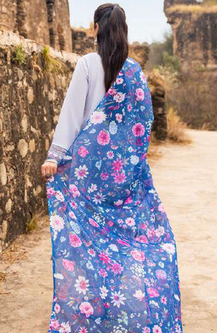 Sky Stories - Embroidered Pret Lawn Collection'25 by Casual Lite D-05