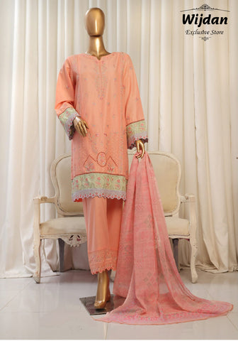 Bin Saeed Luxury Plain Cotton Embroidered Collection'25 D-05