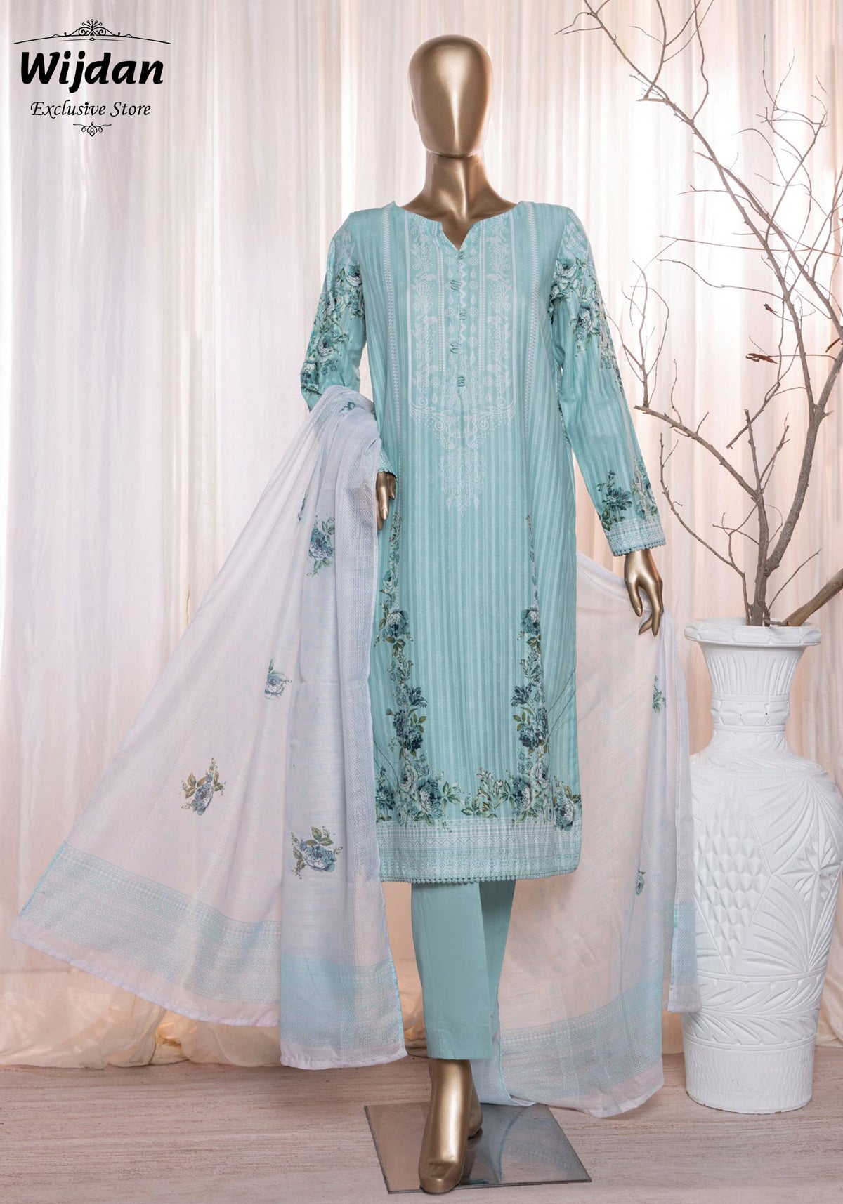 HZ Ninokari Printed Lawn Collection'24 D-05