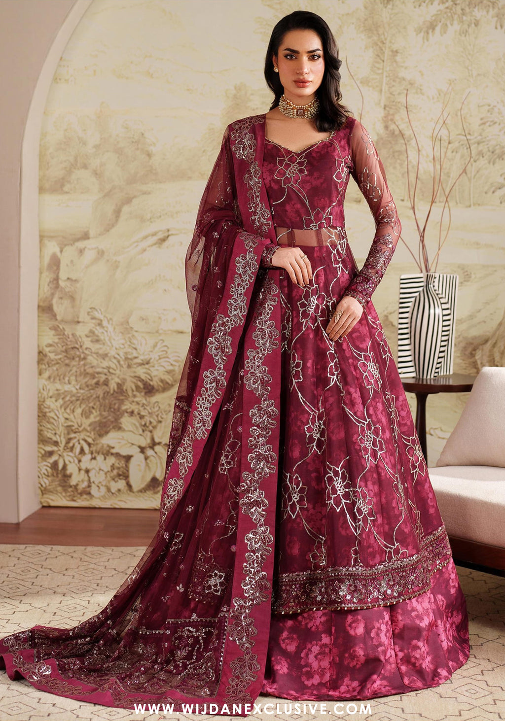Zarif Zaneera Unstitched Printed & Embroidered Formals Collection - 2025 (FALEK)