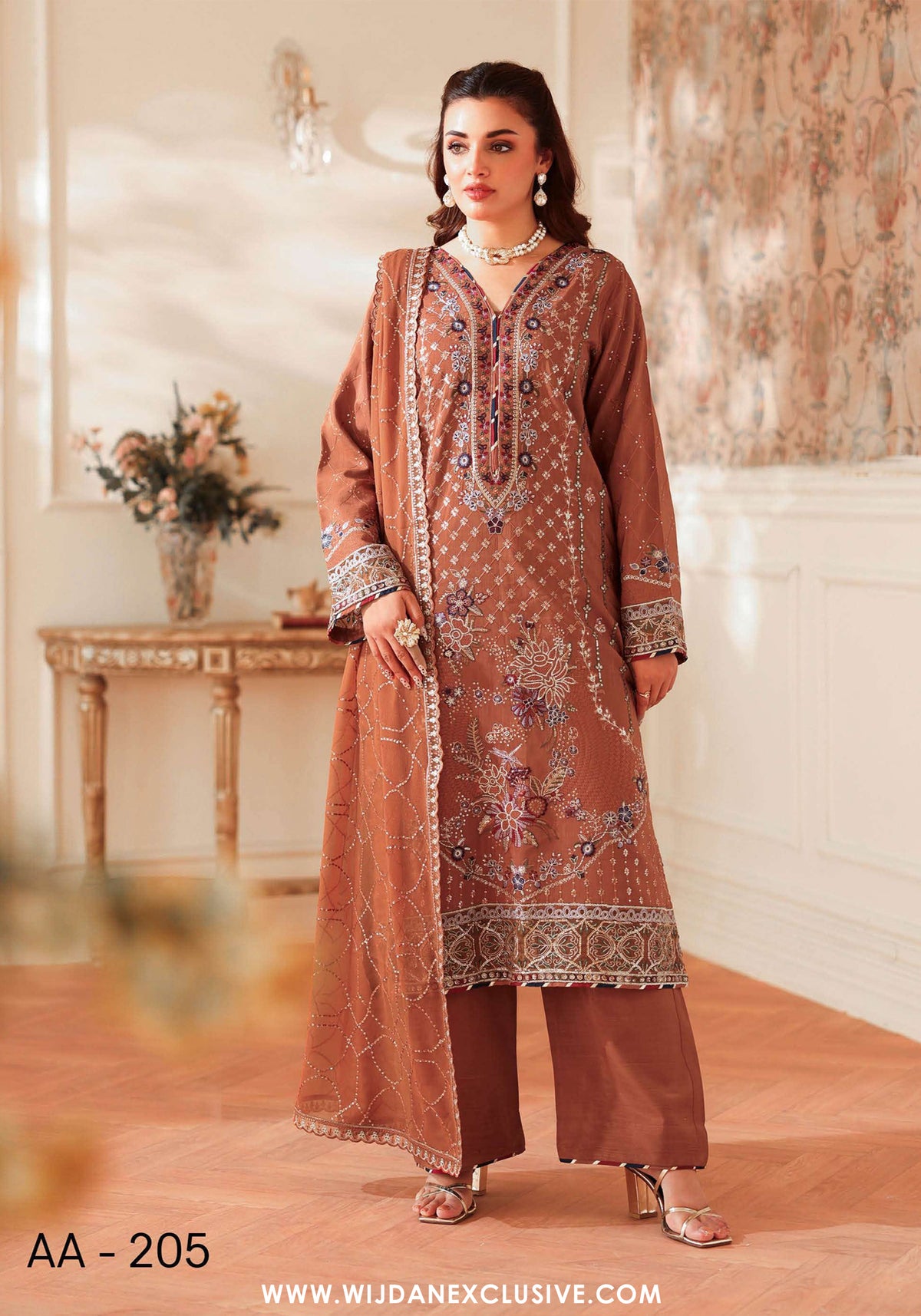 Aangan by Ramsha | Unstitched Rawsilk Vol-II Collection - 2025 AA-205