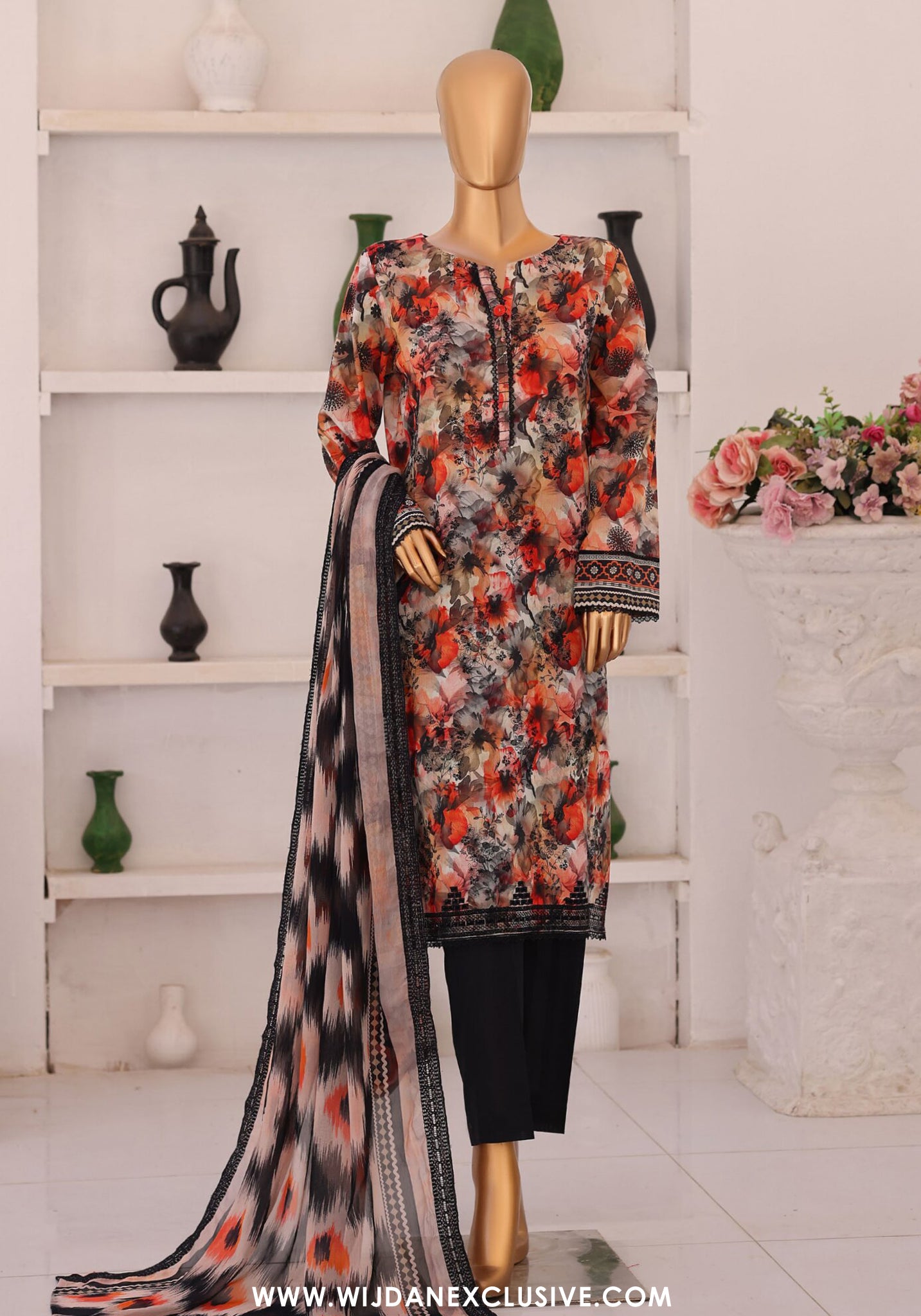 HZ Premium Chikankari Unstitched Printed Embroidered Vol-02 Collection - 2026 (PCE-655)