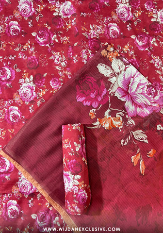 Casual Summer Unstitched Lawn Collection - 2025 by Wijdan D-05
