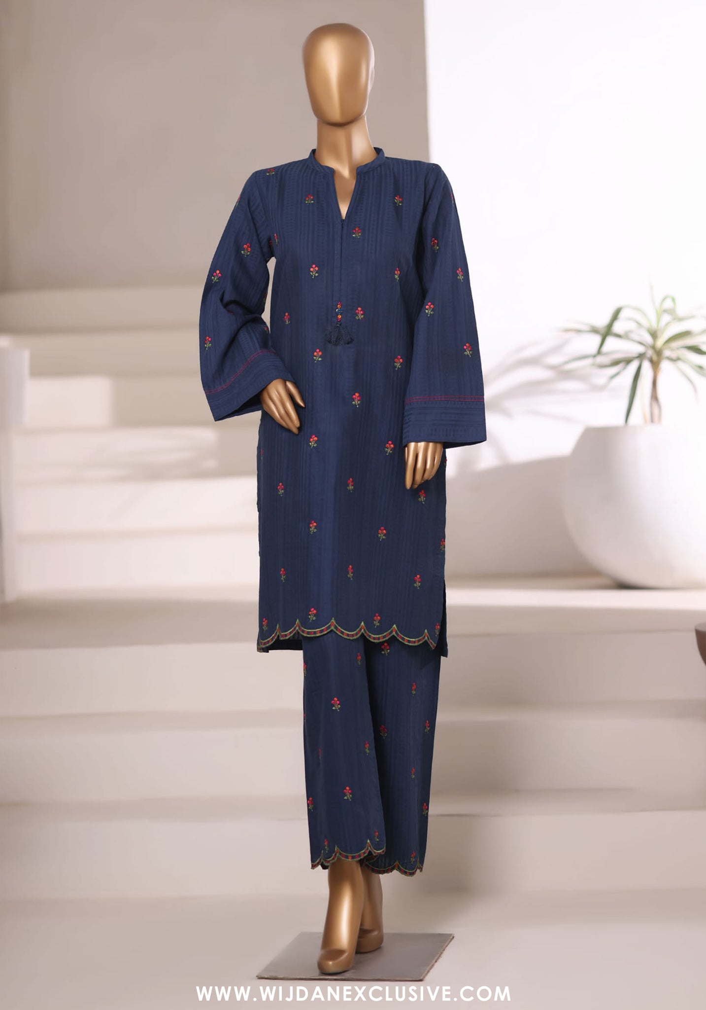 Sadabahar Vybe Stitched Jacquard Embroidered Sets Vol-II Collection - 2025 (BLUE)