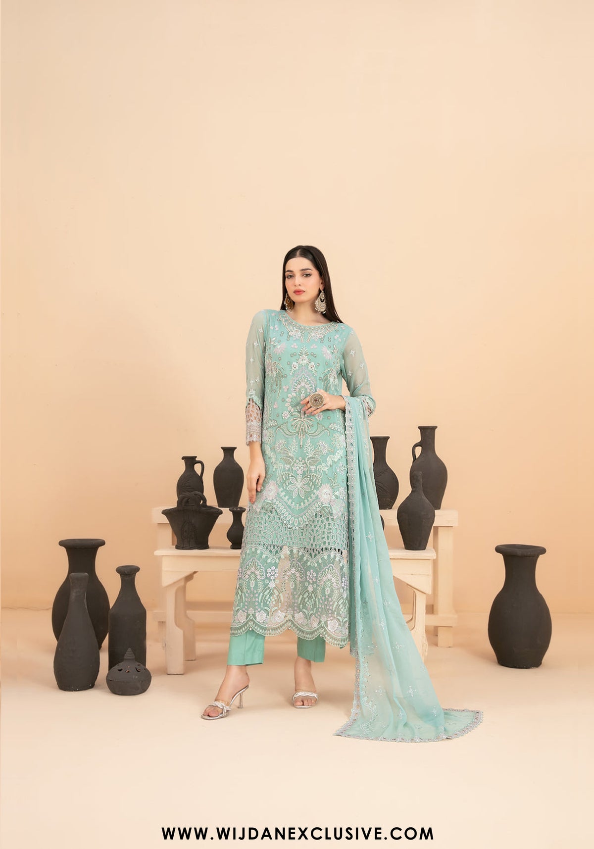 Saiyaara by Tawakkal | Semi-Stitched Fancy Embroidered Chiffon Collection - 2025 D-4229