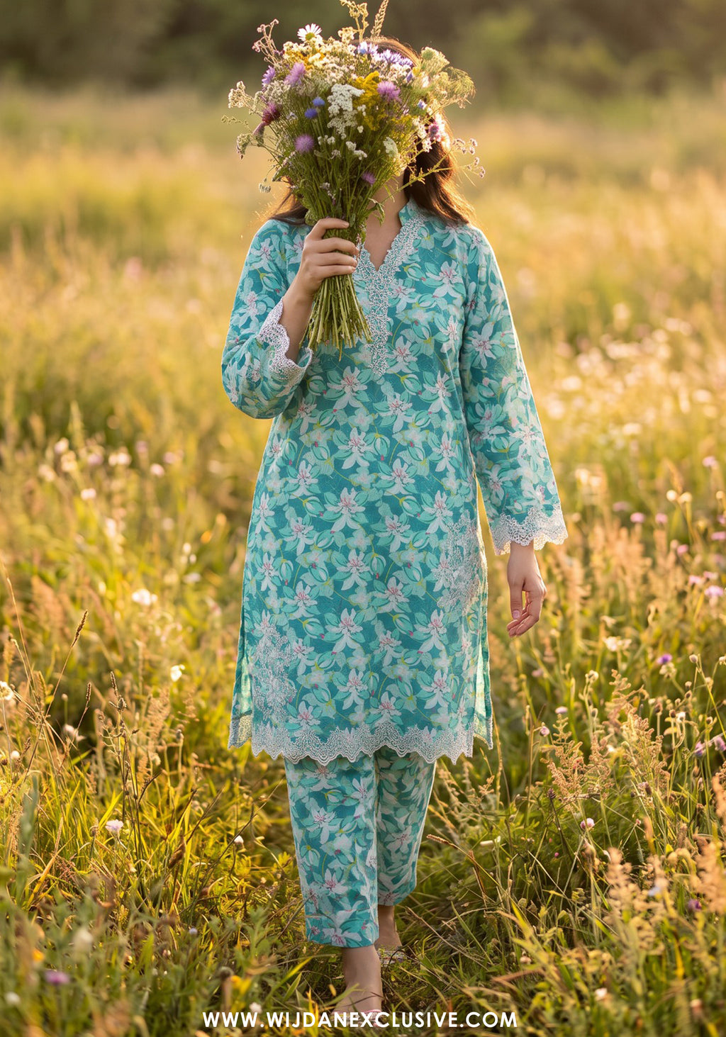Summer Essentials by Amna khadija | 2pc Emb Co-ords Set Collection'26 (D-05)