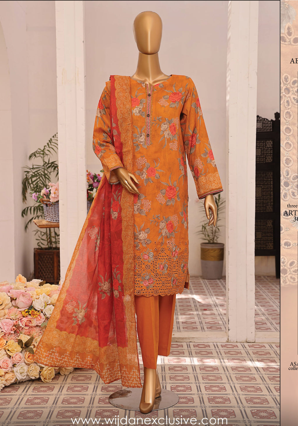 HZ Asasa Embroidered Printed Lawn Collection Vol-02 D-05