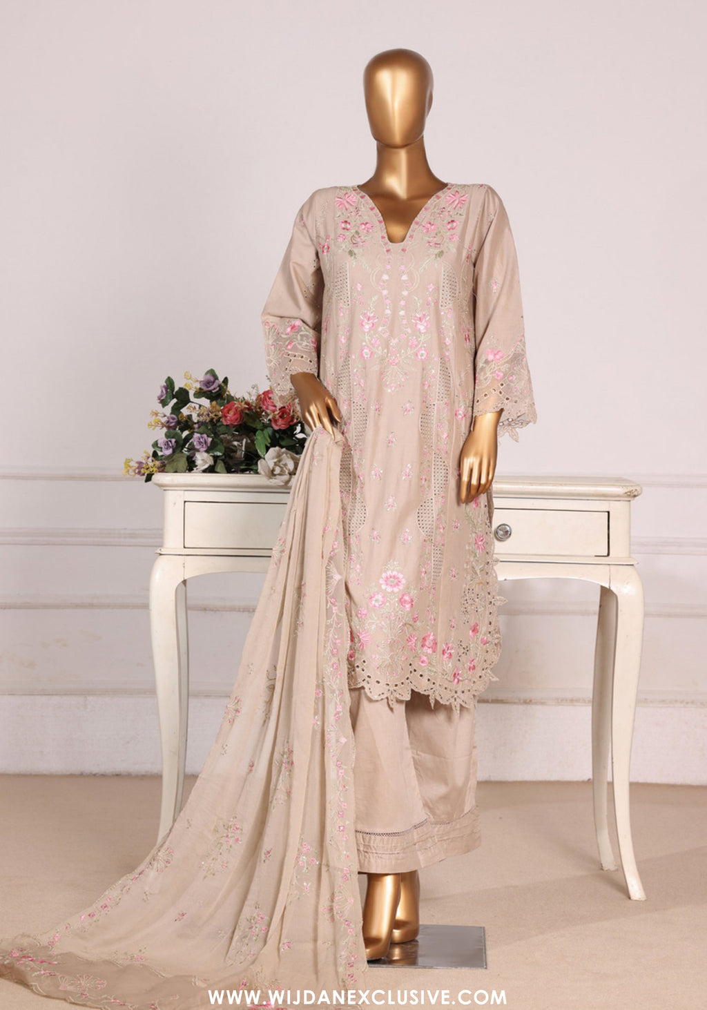 Bin Saeed Stitched Luxury Embroidered 3pc Vol-III Collection - 2026 (D-06)