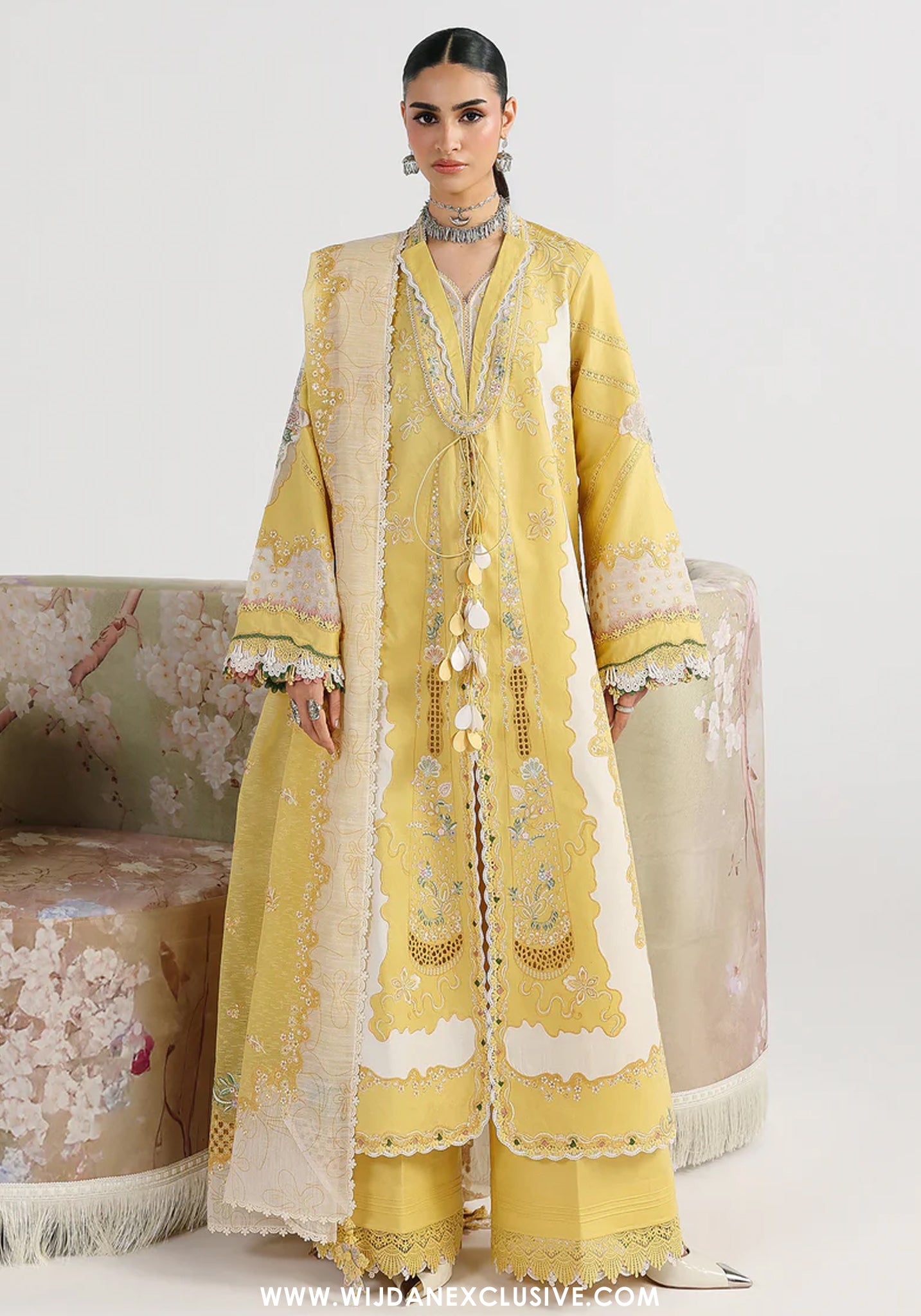 Qalamkar Unstitched Embroidered Festive Lawn Collection - 2026 (ZARIA)