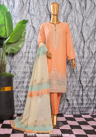 HZ Turkish Unstitched Jacquard Embroidered Vol-II Collection - 2025 TJE-102-B