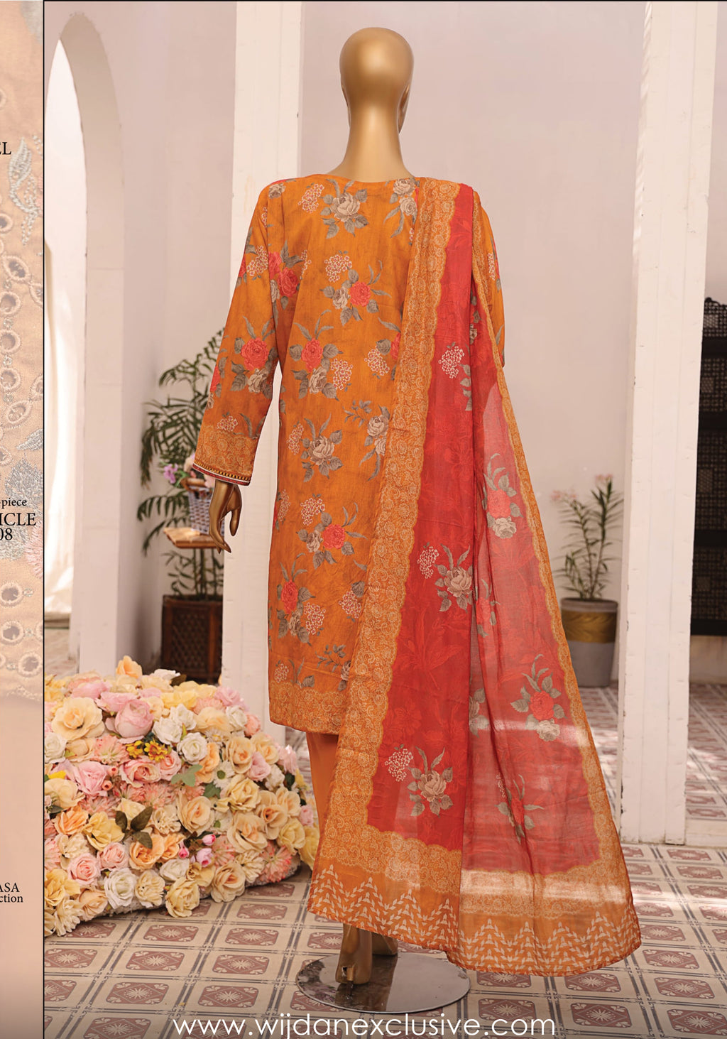 HZ Asasa Embroidered Printed Lawn Collection Vol-02 D-05