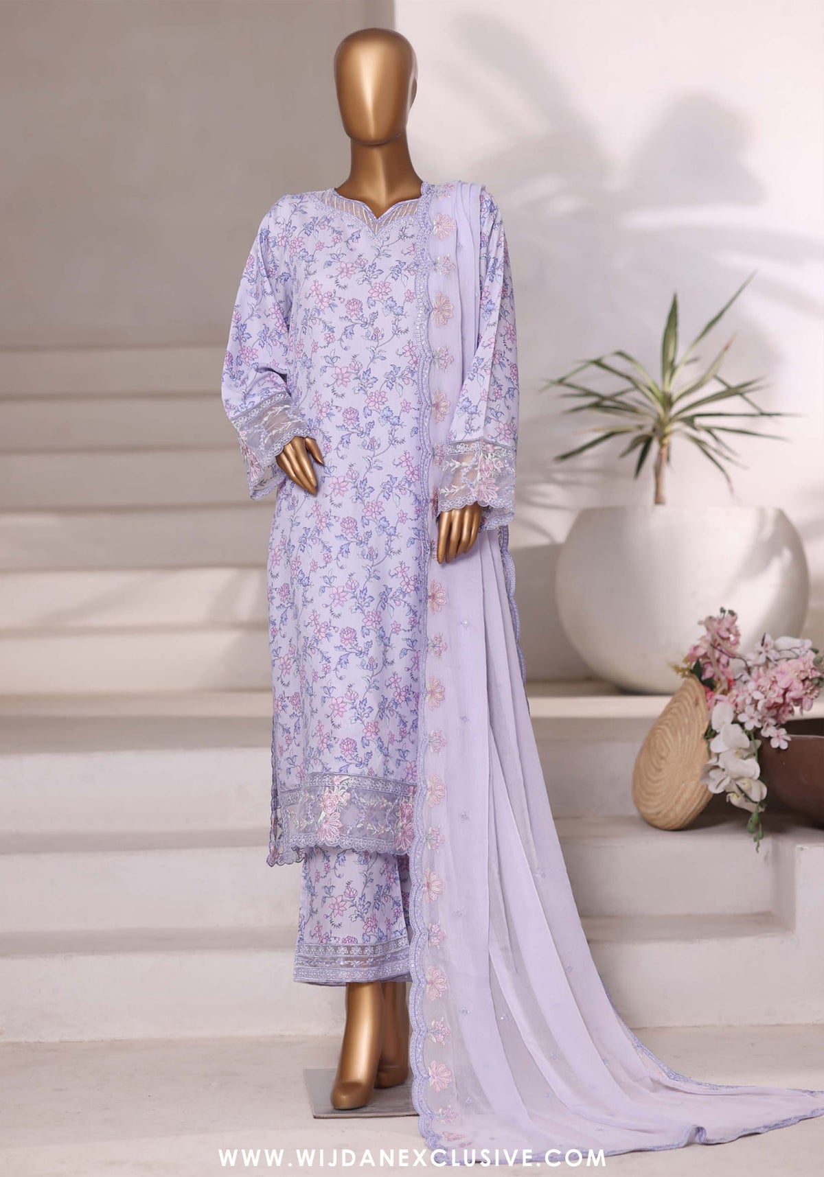 Sadabahar 3PC Stitched Luxury Embroidered Viscose Collection - 2025 (PURPLE)