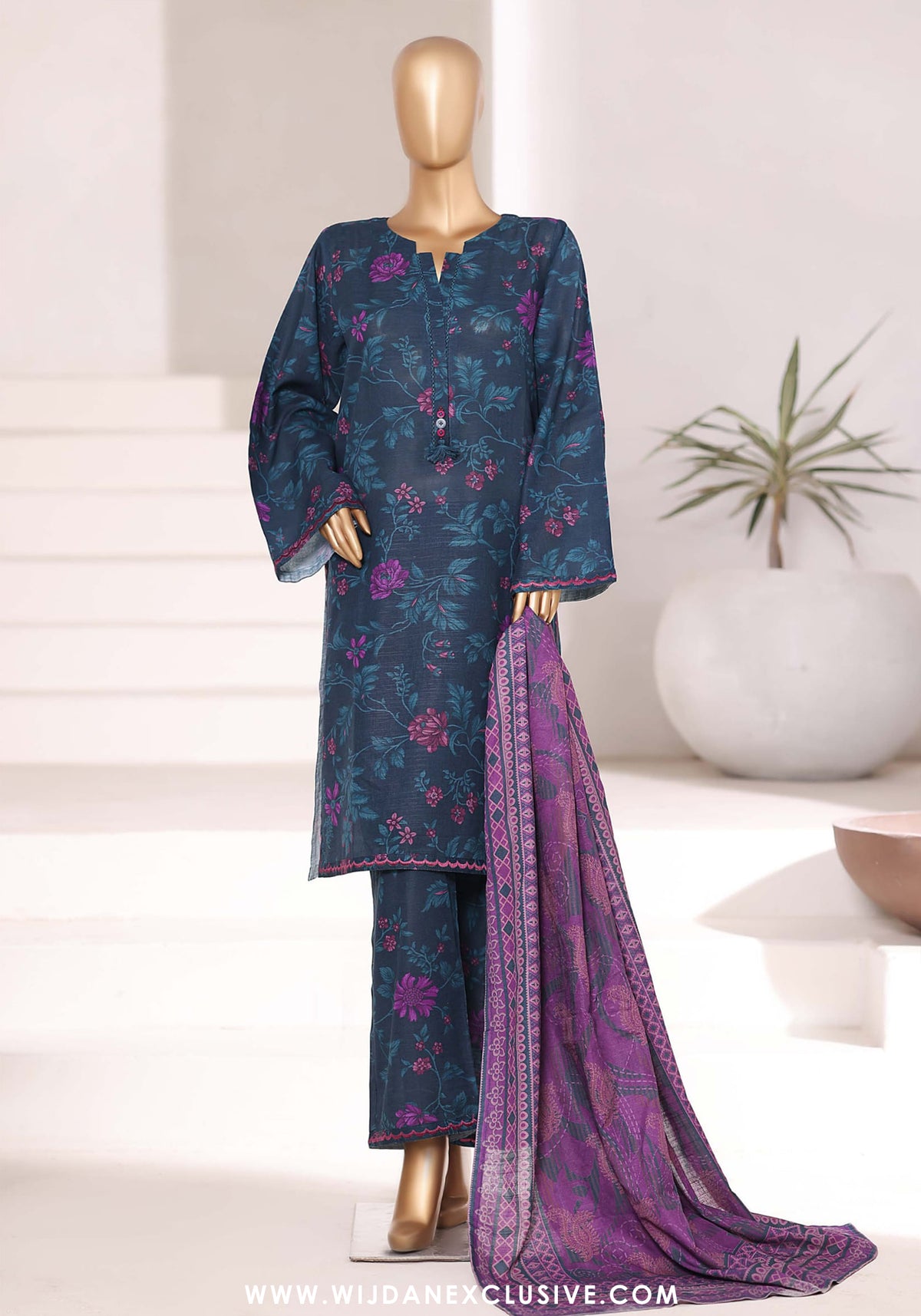 Sadabahar Stitched Khaddar Fall Embroidered Collection - 2025 (ZINC FLORAL)