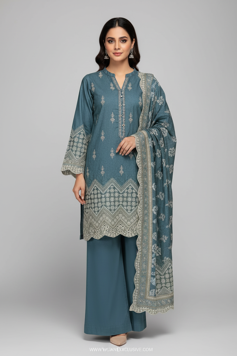 Bin saeed Unstitched Embroidered Vol-02 Collection - 2026 (D-06)
