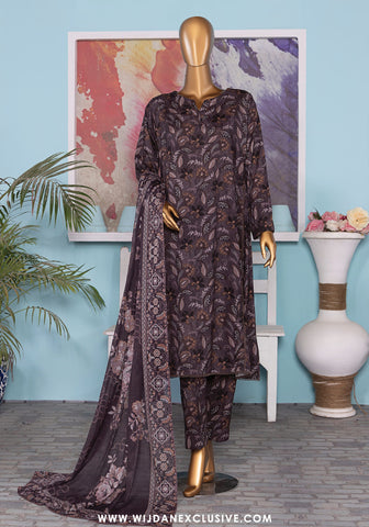 HZ Linen Wintry Unstitched 3PC Printed Collection - 2025 LWP-1310