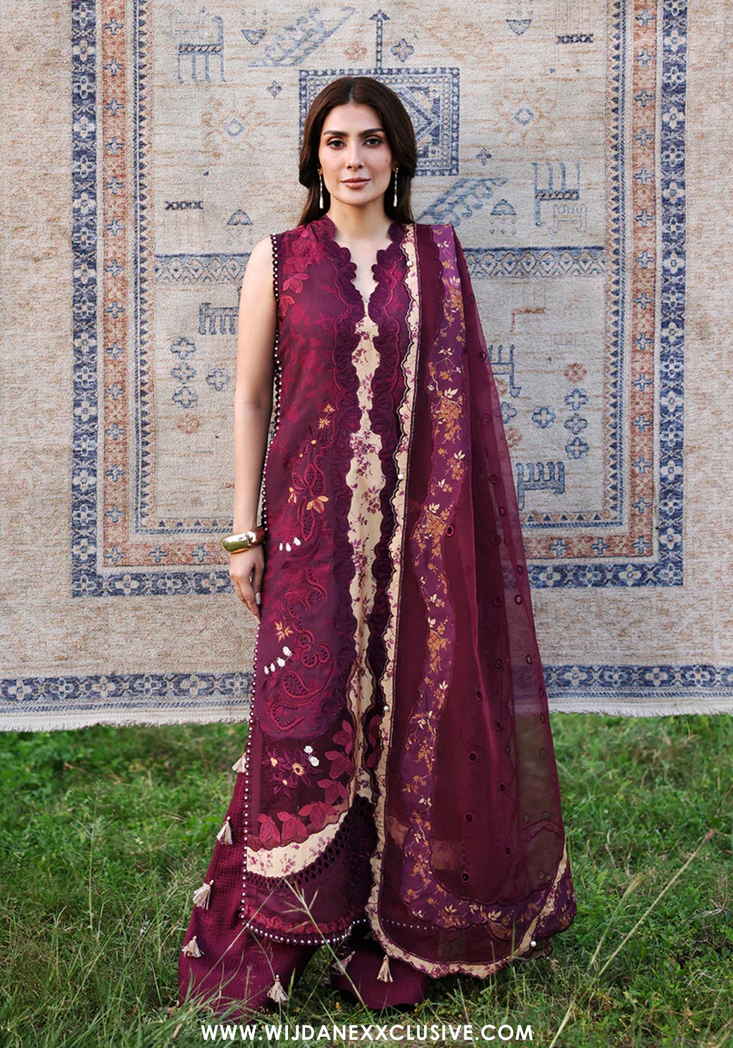 Afrozeh Unstitched Luxury Embroidered A-Lawn Edit'26 (THALIA)