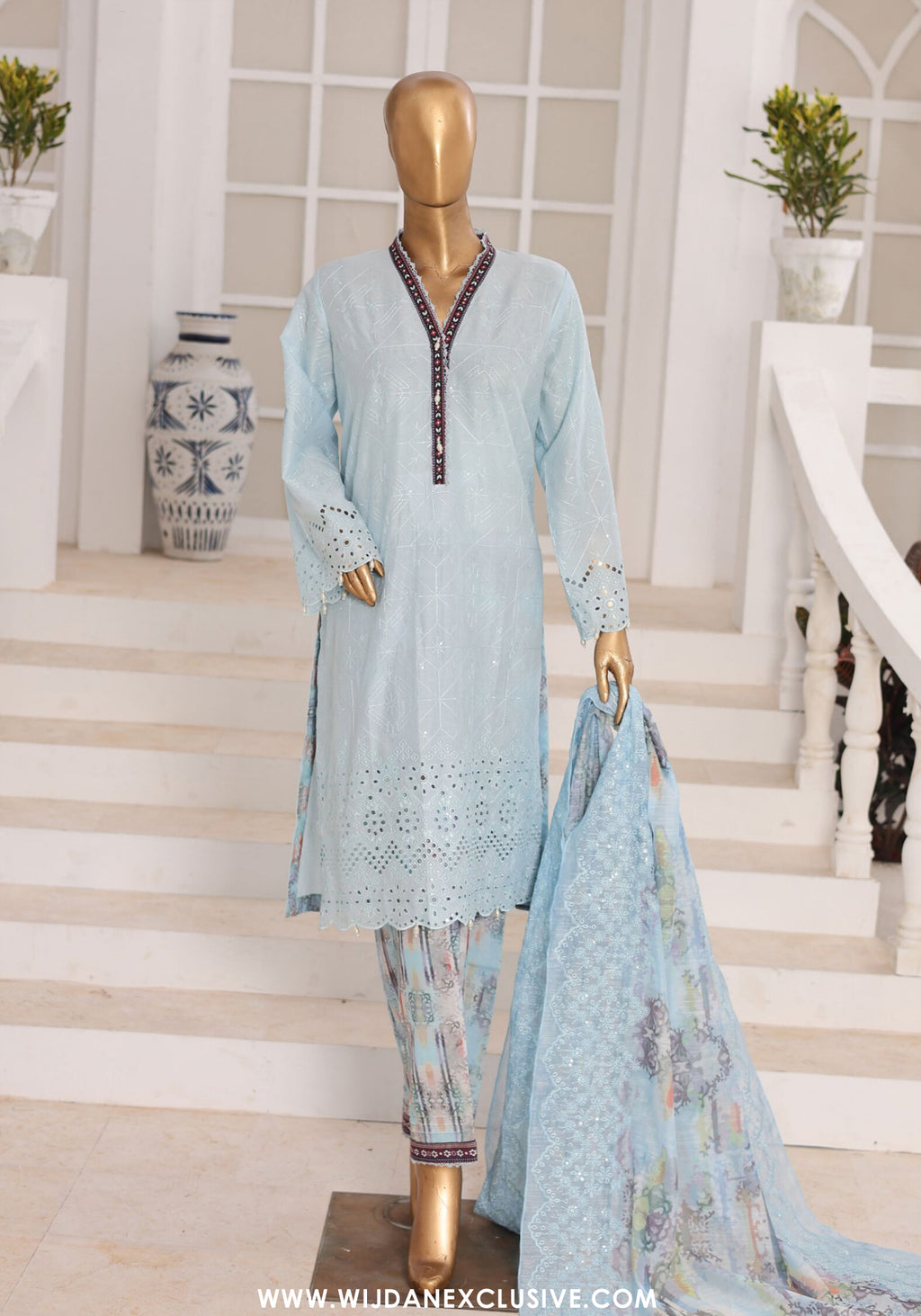 Aifa Dynasty Chikankari Unstitched Luxury Lawn Collection - 2026 (D-05)