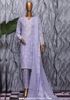 Elegant Unstitched Embroidered Lawn by HZ Textile HZ-EC-1046