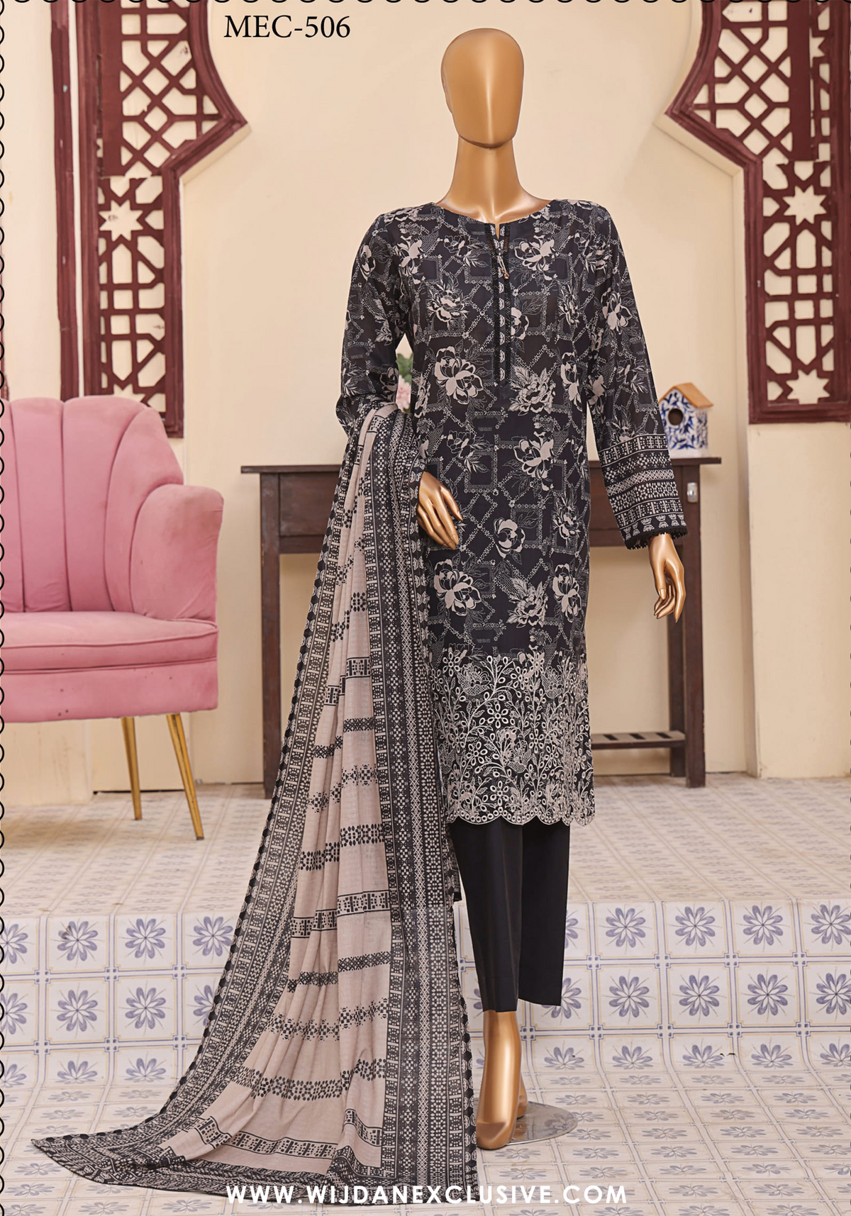 Mehak Embroidered Printed Lawn Vol-02 Collection'25 by HZ Textile MEC-506