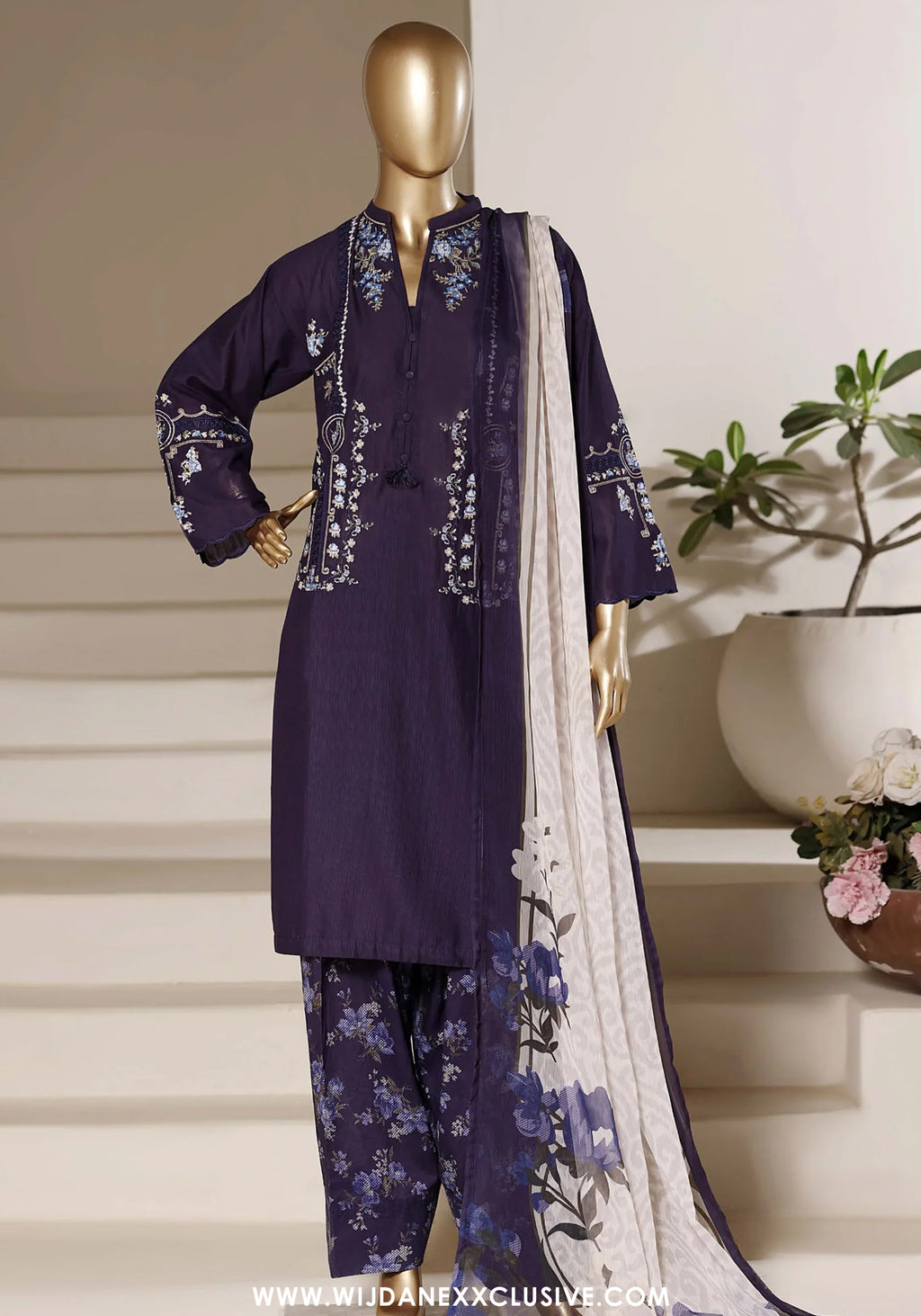 Eclair by Sadabahar | Stitched 3pc Embroidered Lawn Vol-02 Collection - 2026 (D-05)