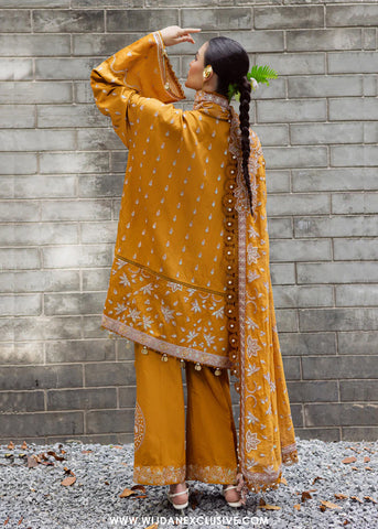 Lovella by Marjjan | Unstitched Embroidered Viscose Collection - 2025 MEV-45 A (MUSTARD)