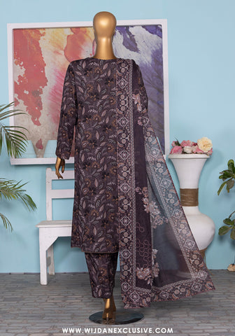 HZ Linen Wintry Unstitched 3PC Printed Collection - 2025 LWP-1310