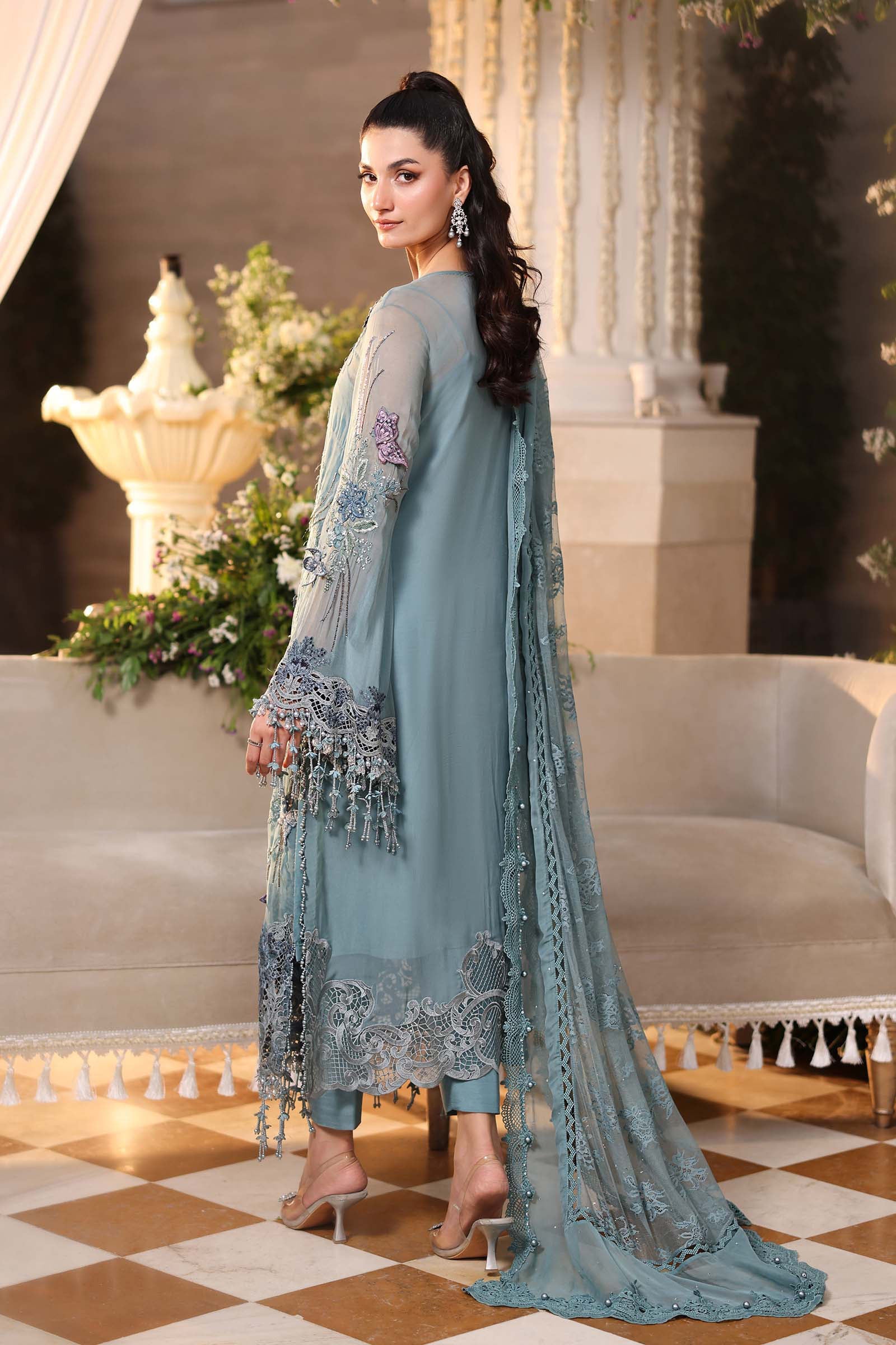 Tea Affair by Maria.B | Unstitched Formal Embroidered Chiffon Collection - 2026 (D-06)