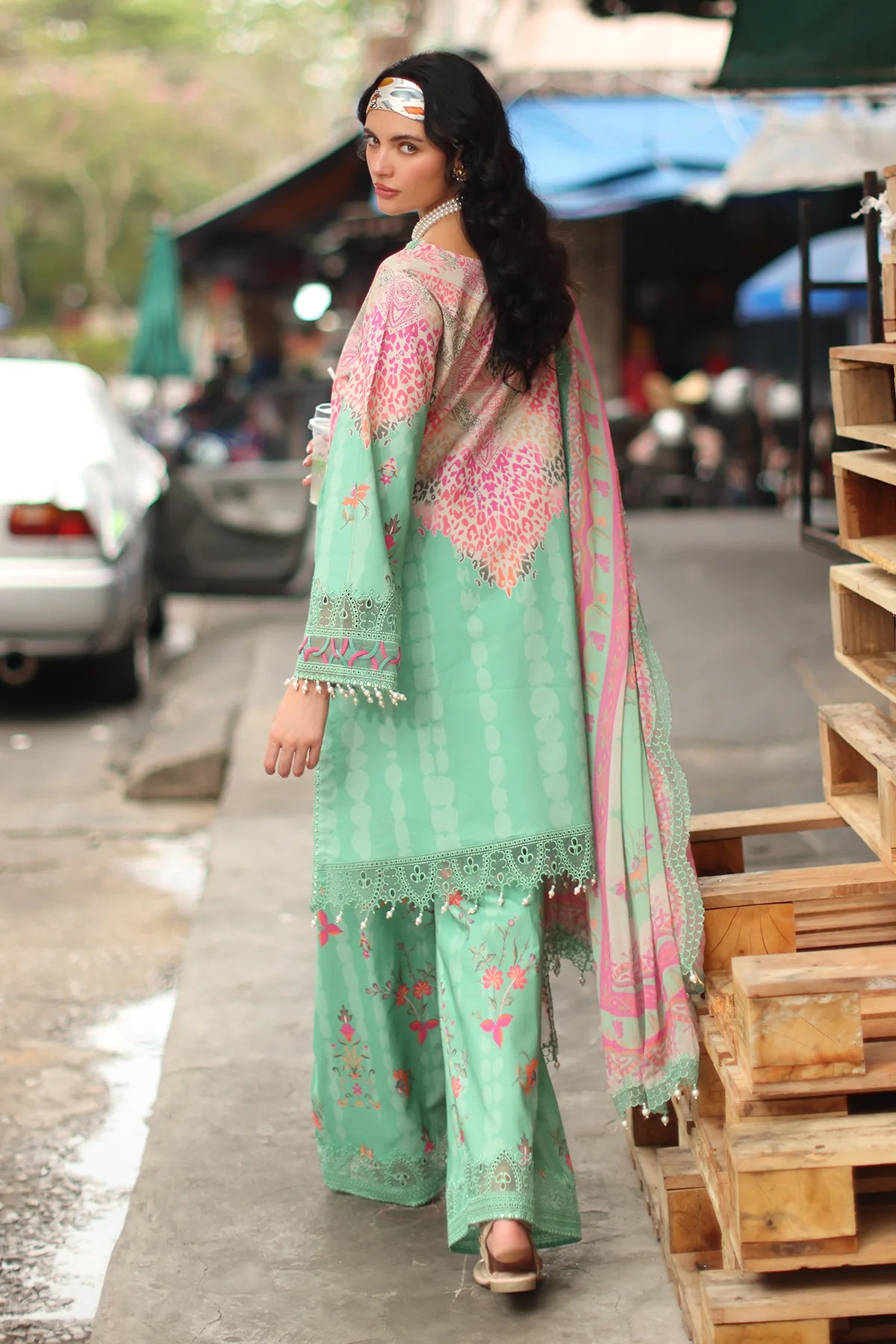 Charizma Signature Unstitched Embroidered Lawn Vol-01 Collection - 2026 (CS6-05)