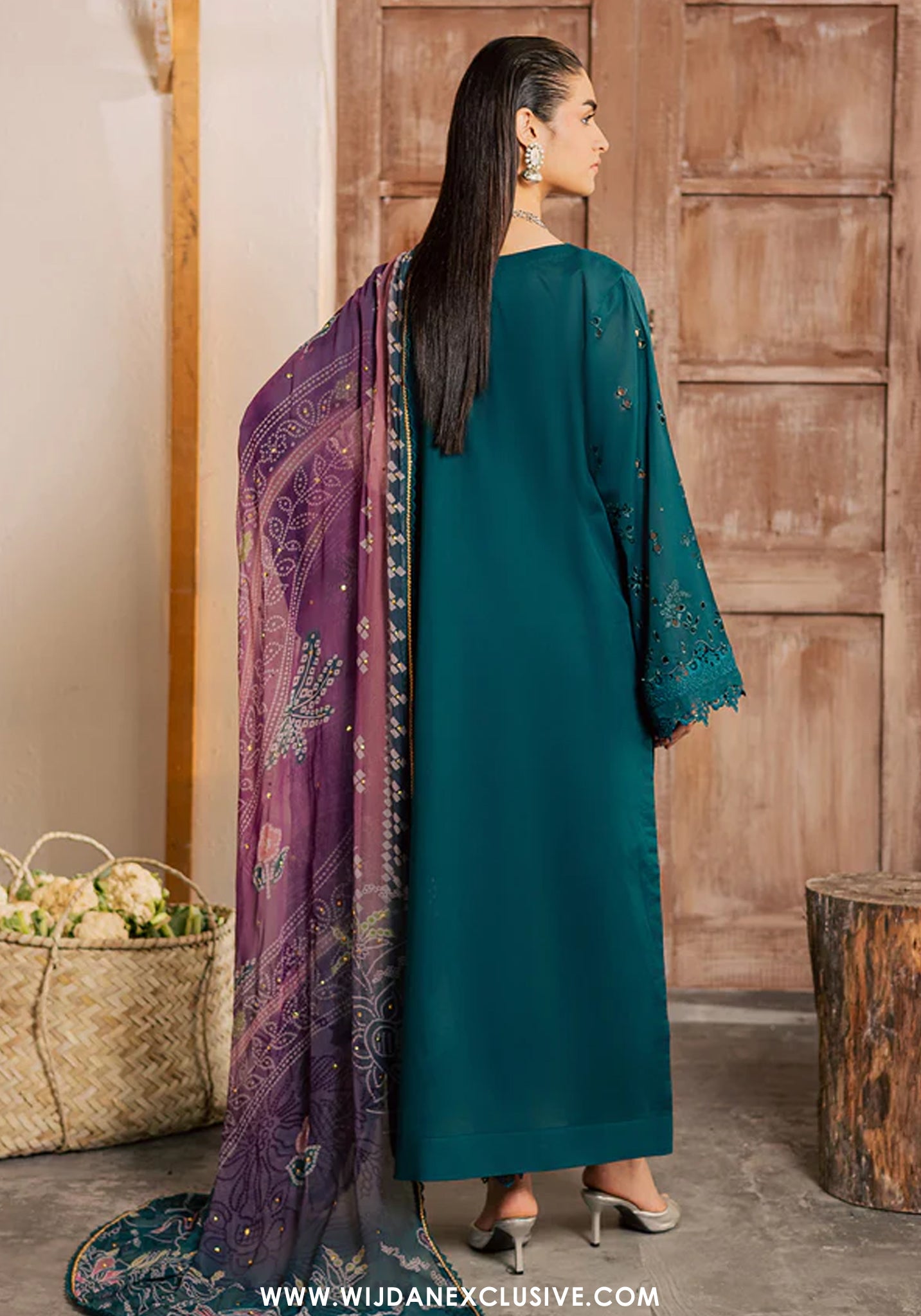 Bazaar by Nureh | Unstitched Embroidered Lawn Collection - 2026 (NE-256)