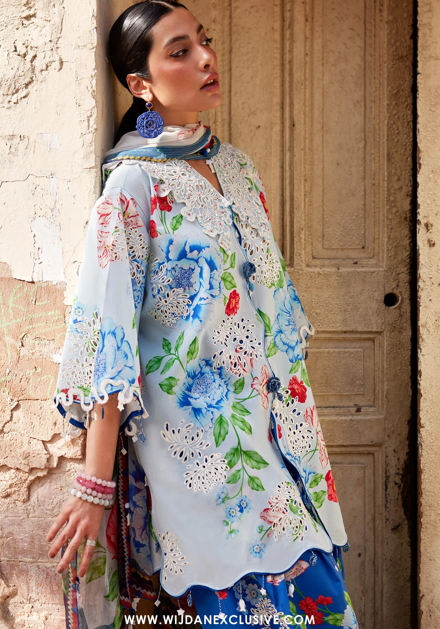 Wildflower by Zaha | Unstitched Festive Lawn Collection - 2026 (BLUE POPPY)