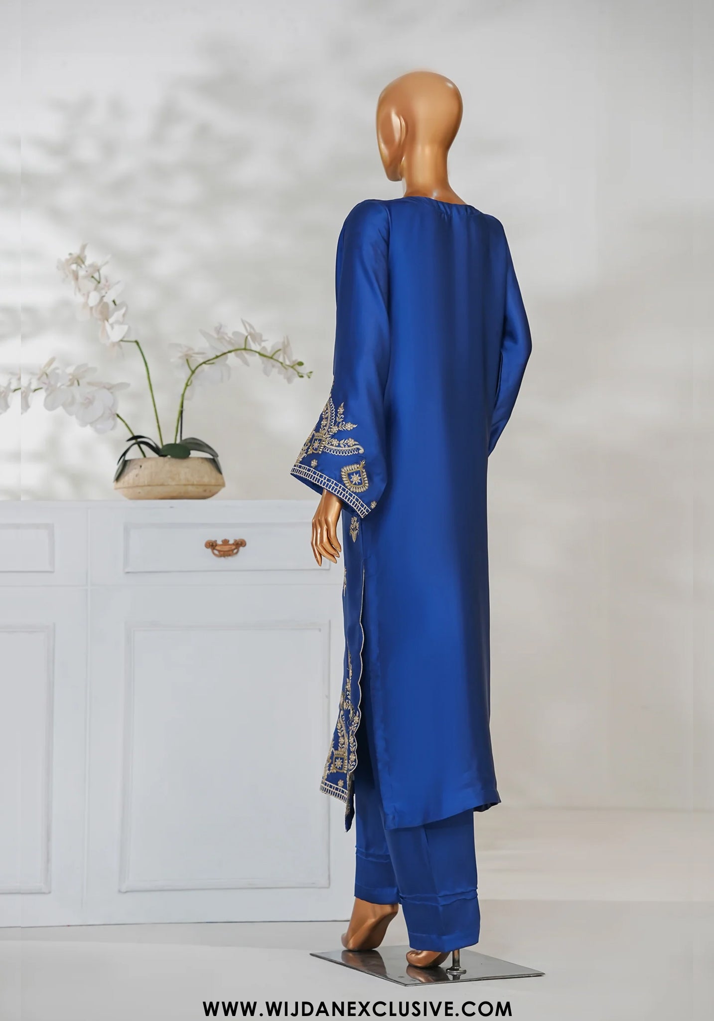 Mohar by Amna Khadija | Stitched Shamooz Silk 2PC Collection - 2026 (BLUE)